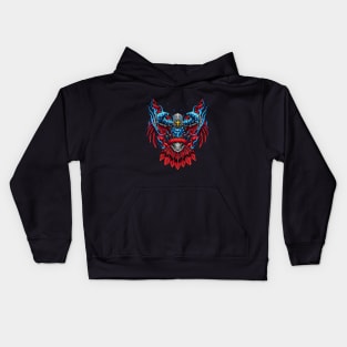 American Flag Eagle Superhero Kids Hoodie